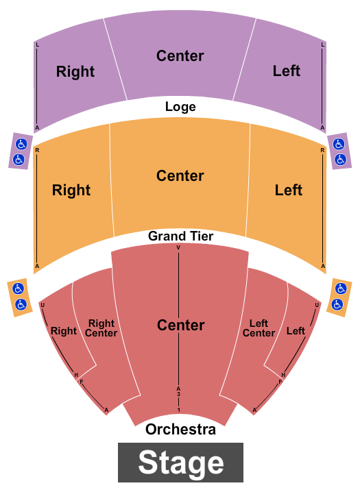 Steven Tanger Center for the Performing Arts SIX Seating Chart